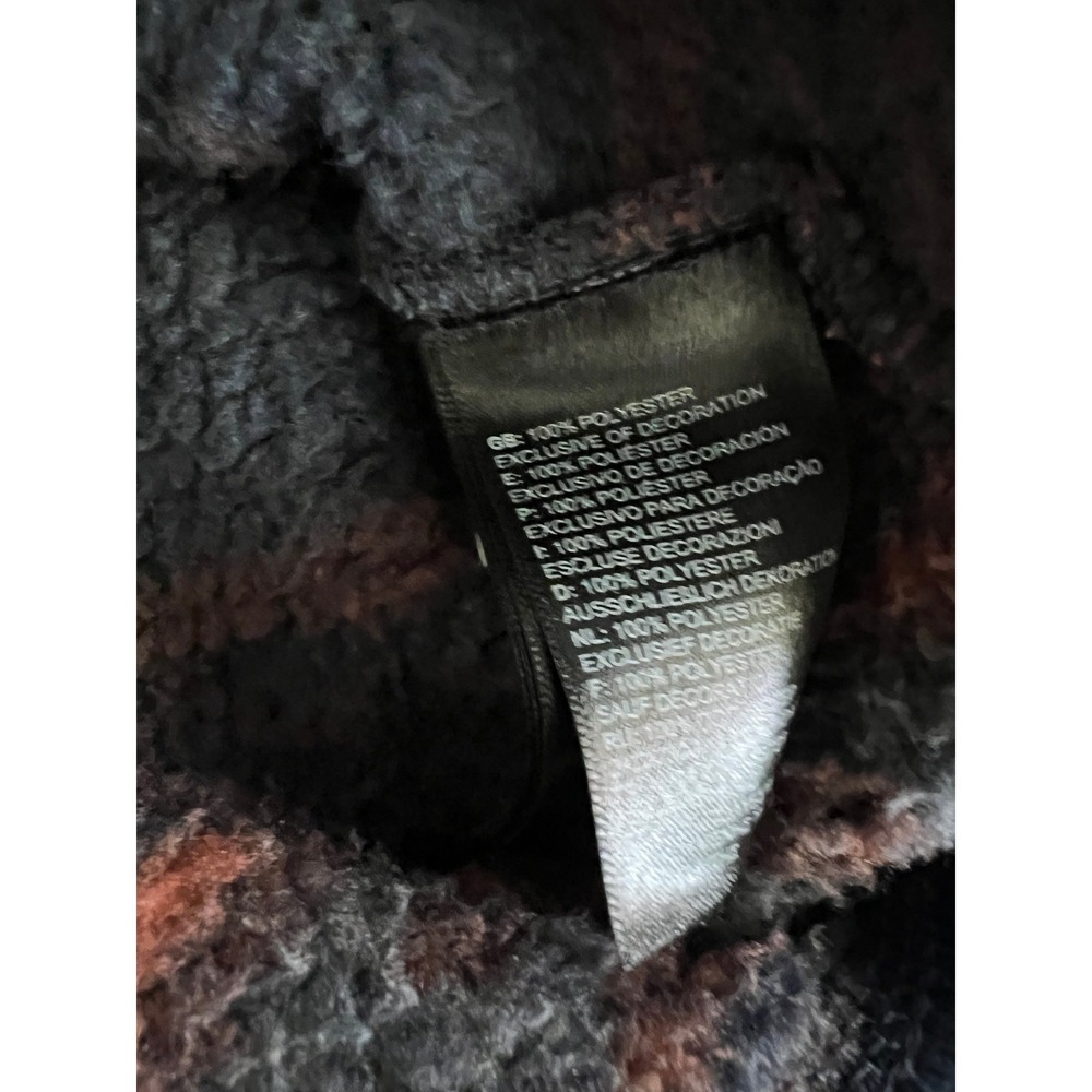 The North Face Mens Fair Isle Fleece Quarter Zip Pullover Orange Navy Blue M - Picture 5 of 11